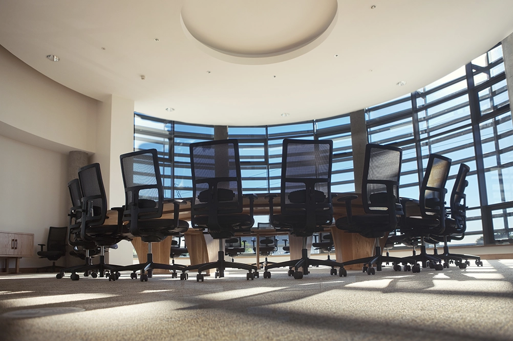 clean professional boardroom